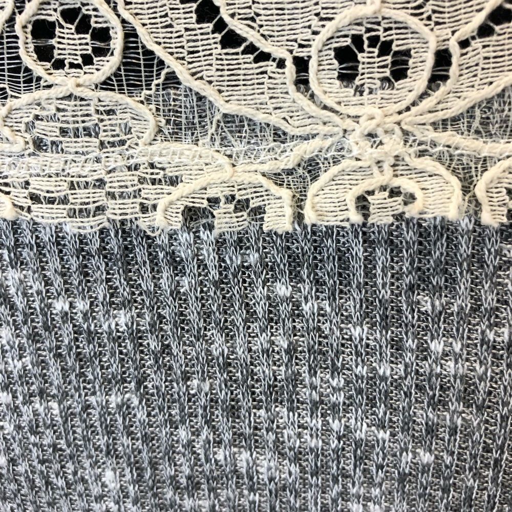 Rewind grey long sleeve top with cream lace detail, size x small - Picture 11 of 12